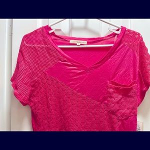 New With Tags! Rewind Medium Pink Knit Pocket Top